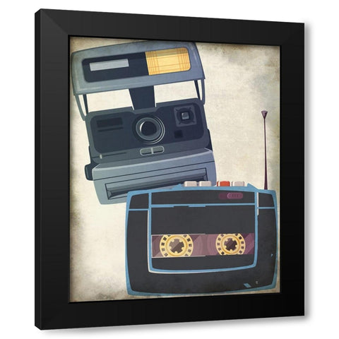 Retro 2 Black Modern Wood Framed Art Print with Double Matting by Allen, Kimberly