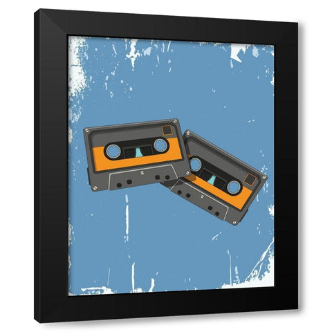 Tapes 2 Black Modern Wood Framed Art Print with Double Matting by Allen, Kimberly