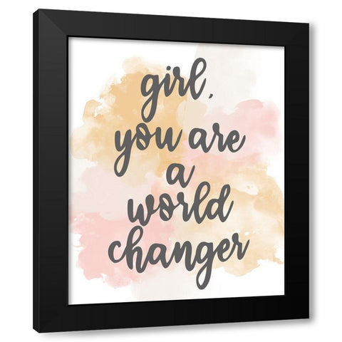 World Changer Black Modern Wood Framed Art Print with Double Matting by Allen, Kimberly
