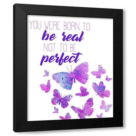 Born Fearless 2 Black Modern Wood Framed Art Print by Allen, Kimberly