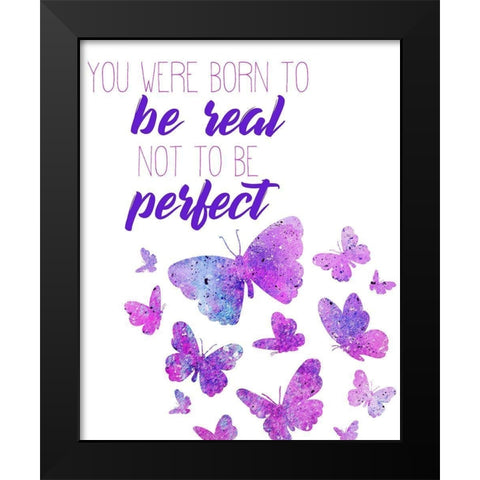 Born Fearless 2 Black Modern Wood Framed Art Print by Allen, Kimberly