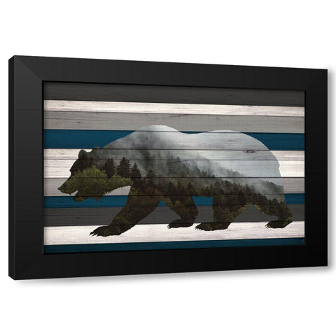 Bear Mountain Range Black Modern Wood Framed Art Print with Double Matting by Allen, Kimberly