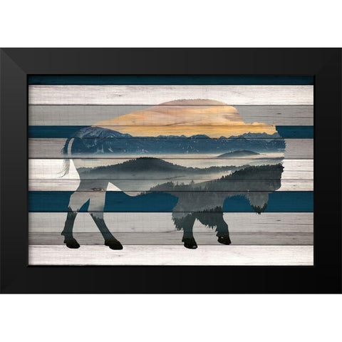 Bison Mountain Range Black Modern Wood Framed Art Print by Allen, Kimberly