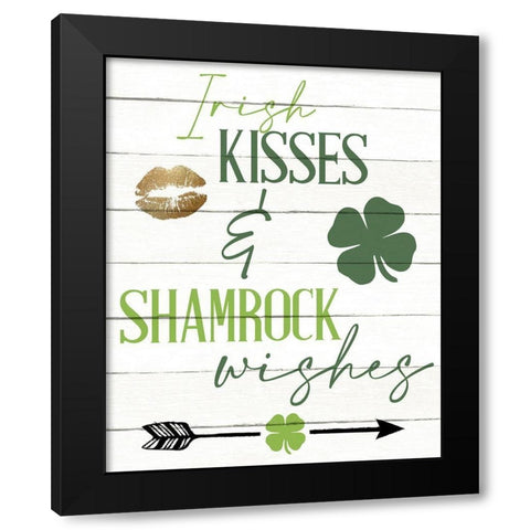 Irish Kisses Black Modern Wood Framed Art Print with Double Matting by Allen, Kimberly