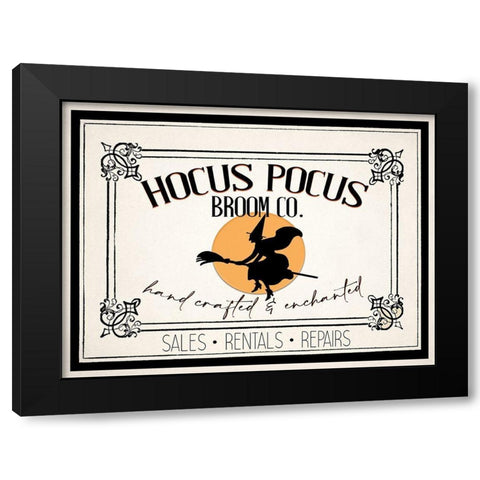 Hocus Pocus Broom CO v2 Black Modern Wood Framed Art Print with Double Matting by Allen, Kimberly