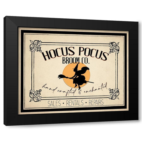 Hocus Pocus Broom CO Black Modern Wood Framed Art Print by Allen, Kimberly