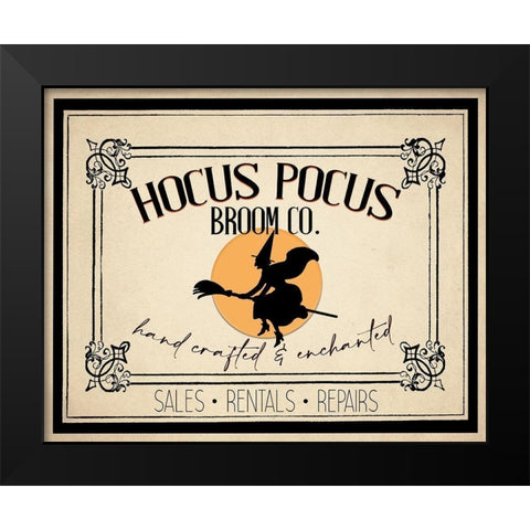 Hocus Pocus Broom CO Black Modern Wood Framed Art Print by Allen, Kimberly