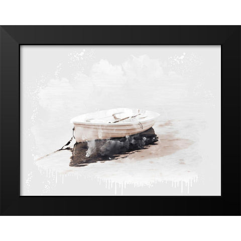 Row Boat Black Modern Wood Framed Art Print by Allen, Kimberly