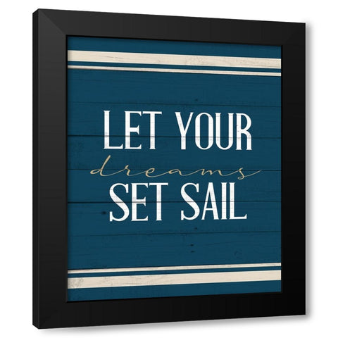Set Sail 2 Black Modern Wood Framed Art Print by Allen, Kimberly