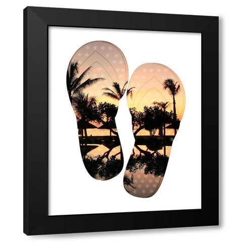 Beach Sunsets 1 Black Modern Wood Framed Art Print by Allen, Kimberly