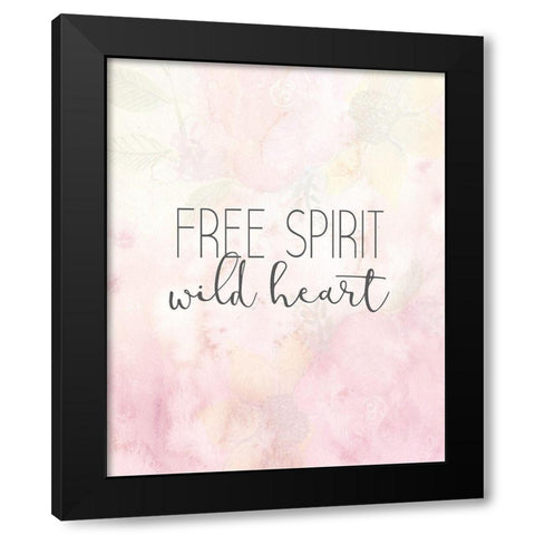 Free Spirit Wild Heart Black Modern Wood Framed Art Print with Double Matting by Allen, Kimberly