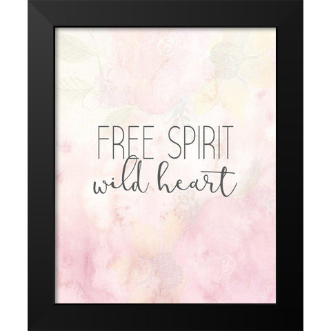 Free Spirit Wild Heart Black Modern Wood Framed Art Print by Allen, Kimberly