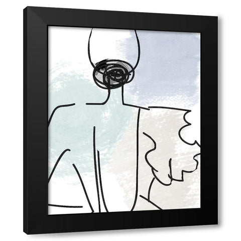 Figure B Black Modern Wood Framed Art Print by Allen, Kimberly