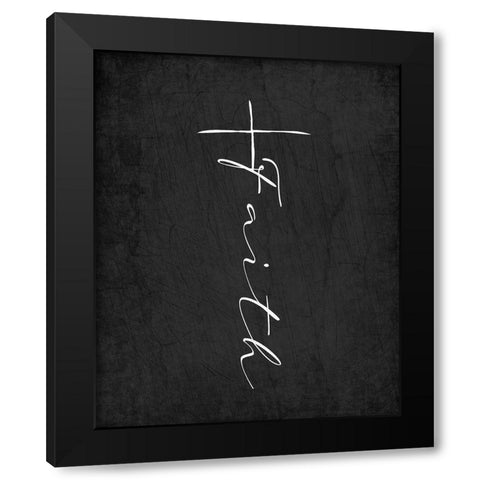 Faith Cross Black Modern Wood Framed Art Print by Allen, Kimberly