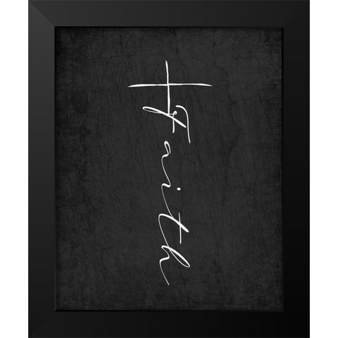 Faith Cross Black Modern Wood Framed Art Print by Allen, Kimberly