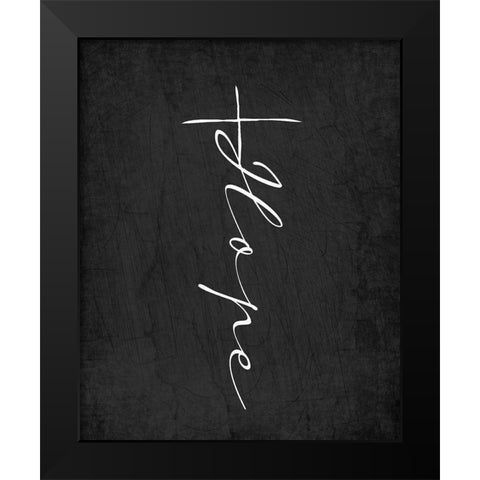 Hope Cross Black Modern Wood Framed Art Print by Allen, Kimberly