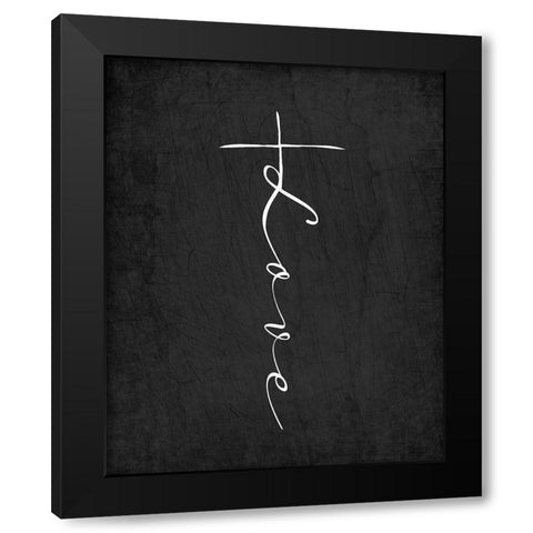 Love Cross Black Modern Wood Framed Art Print by Allen, Kimberly