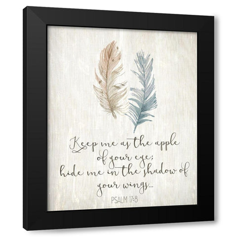 His Feathers 2 Black Modern Wood Framed Art Print by Allen, Kimberly