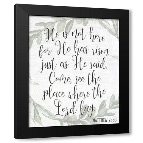 Come See Black Modern Wood Framed Art Print with Double Matting by Allen, Kimberly