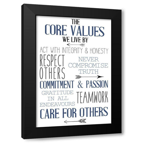 Core Values Black Modern Wood Framed Art Print with Double Matting by Allen, Kimberly