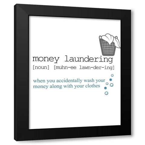 Washing 3 Black Modern Wood Framed Art Print with Double Matting by Allen, Kimberly