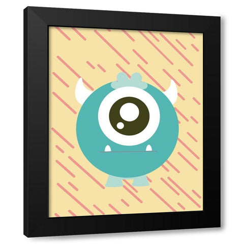 Little Monster 3 Black Modern Wood Framed Art Print by Allen, Kimberly