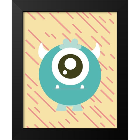 Little Monster 3 Black Modern Wood Framed Art Print by Allen, Kimberly