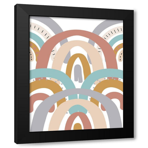 Follow the Rainbow 1 Black Modern Wood Framed Art Print with Double Matting by Allen, Kimberly