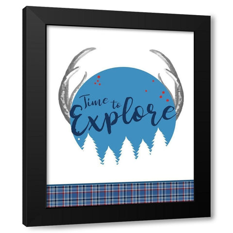 Outside 2 Black Modern Wood Framed Art Print by Allen, Kimberly