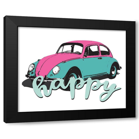 Happy 1 Black Modern Wood Framed Art Print with Double Matting by Allen, Kimberly
