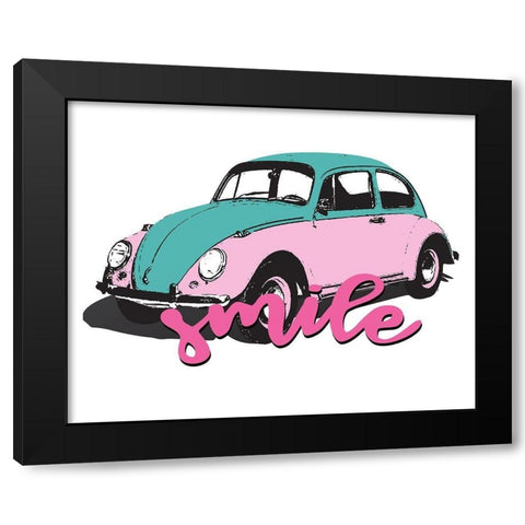 Happy 2 Black Modern Wood Framed Art Print with Double Matting by Allen, Kimberly