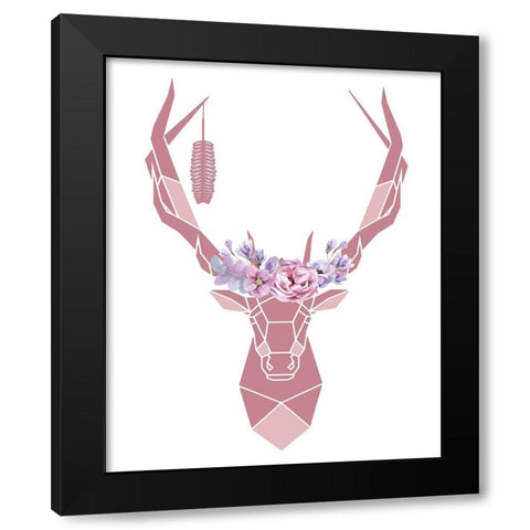 Geo Animal 2 Black Modern Wood Framed Art Print with Double Matting by Allen, Kimberly