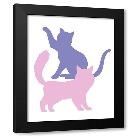 Cats Cats 1 Black Modern Wood Framed Art Print by Allen, Kimberly