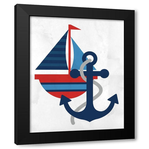 Sailing 2 Black Modern Wood Framed Art Print by Allen, Kimberly