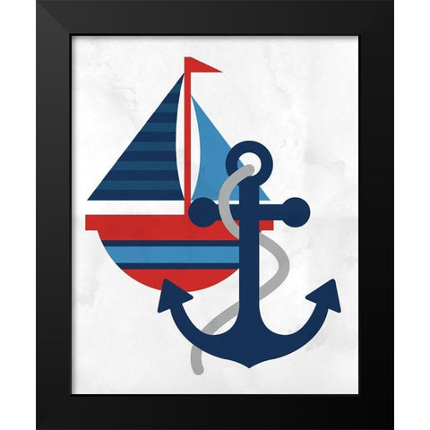 Sailing 2 Black Modern Wood Framed Art Print by Allen, Kimberly