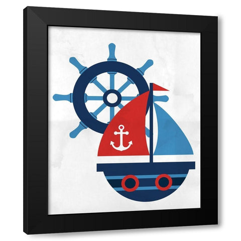 Sailing 3 Black Modern Wood Framed Art Print by Allen, Kimberly