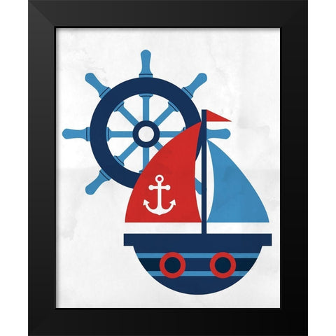 Sailing 3 Black Modern Wood Framed Art Print by Allen, Kimberly