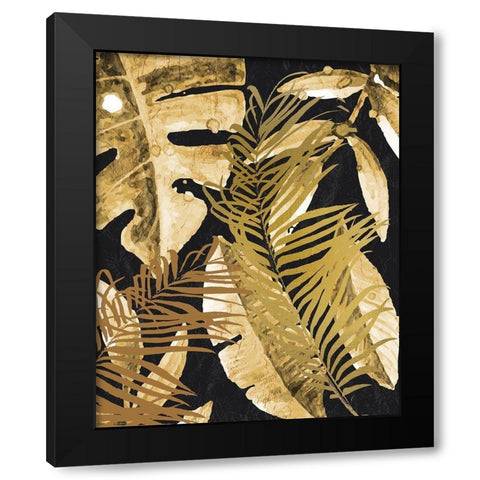 Tropic Golds 1 Black Modern Wood Framed Art Print with Double Matting by Allen, Kimberly