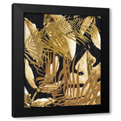 Tropic Golds 2 Black Modern Wood Framed Art Print with Double Matting by Allen, Kimberly