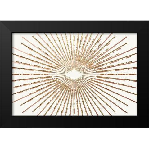 Vintage Burst 1 Black Modern Wood Framed Art Print by Kimberly, Allen
