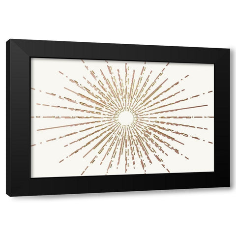 Vintage Burst 2 Black Modern Wood Framed Art Print with Double Matting by Kimberly, Allen