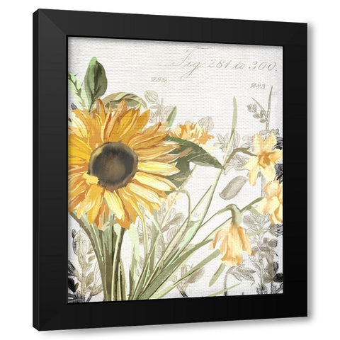 Wildflower Guide 1 Black Modern Wood Framed Art Print with Double Matting by Allen, Kimberly