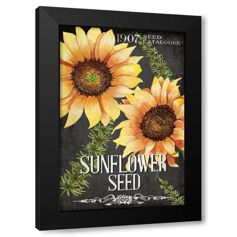 Sunflower Seed Black Modern Wood Framed Art Print with Double Matting by Allen, Kimberly