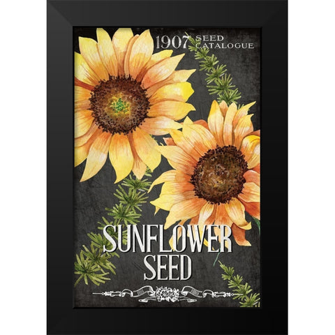 Sunflower Seed Black Modern Wood Framed Art Print by Allen, Kimberly