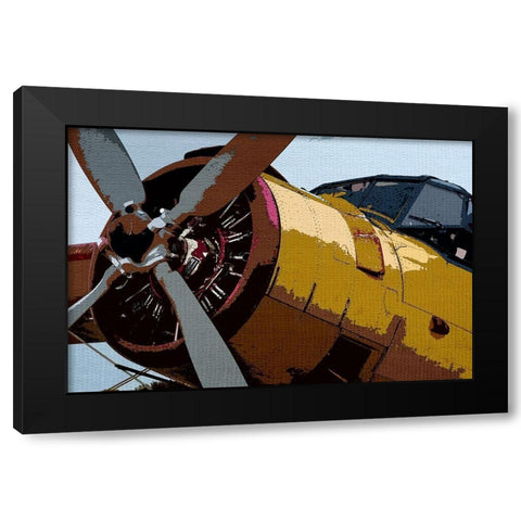 Propeller Black Modern Wood Framed Art Print with Double Matting by Allen, Kimberly