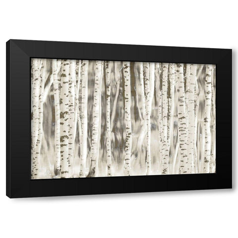 Birches Black Modern Wood Framed Art Print with Double Matting by Allen, Kimberly