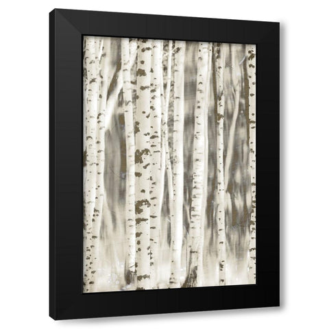 Birches 2 Black Modern Wood Framed Art Print with Double Matting by Allen, Kimberly