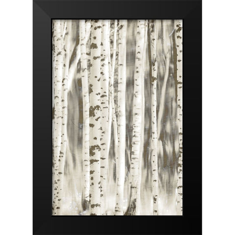Birches 2 Black Modern Wood Framed Art Print by Allen, Kimberly
