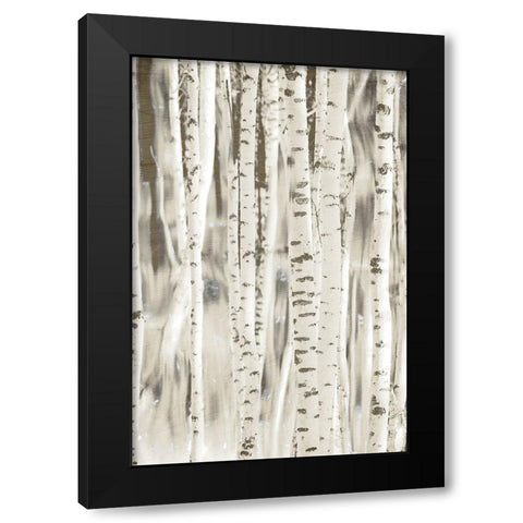 Birches 3 Black Modern Wood Framed Art Print with Double Matting by Allen, Kimberly