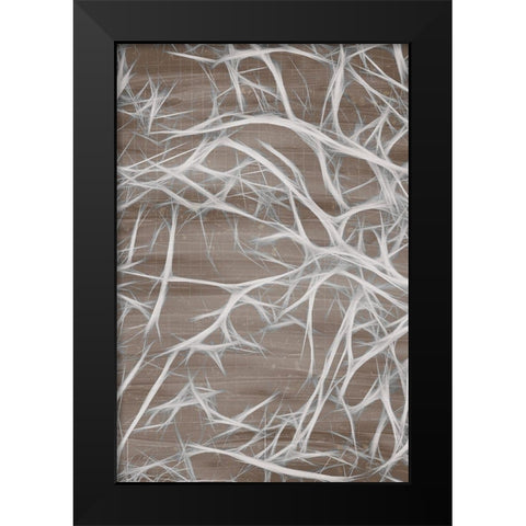 Branching 1 Black Modern Wood Framed Art Print by Kimberly, Allen